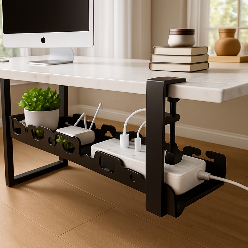 Cable Tray Under Desk - حامل كابلات معدني تحت المكتب للمكتب