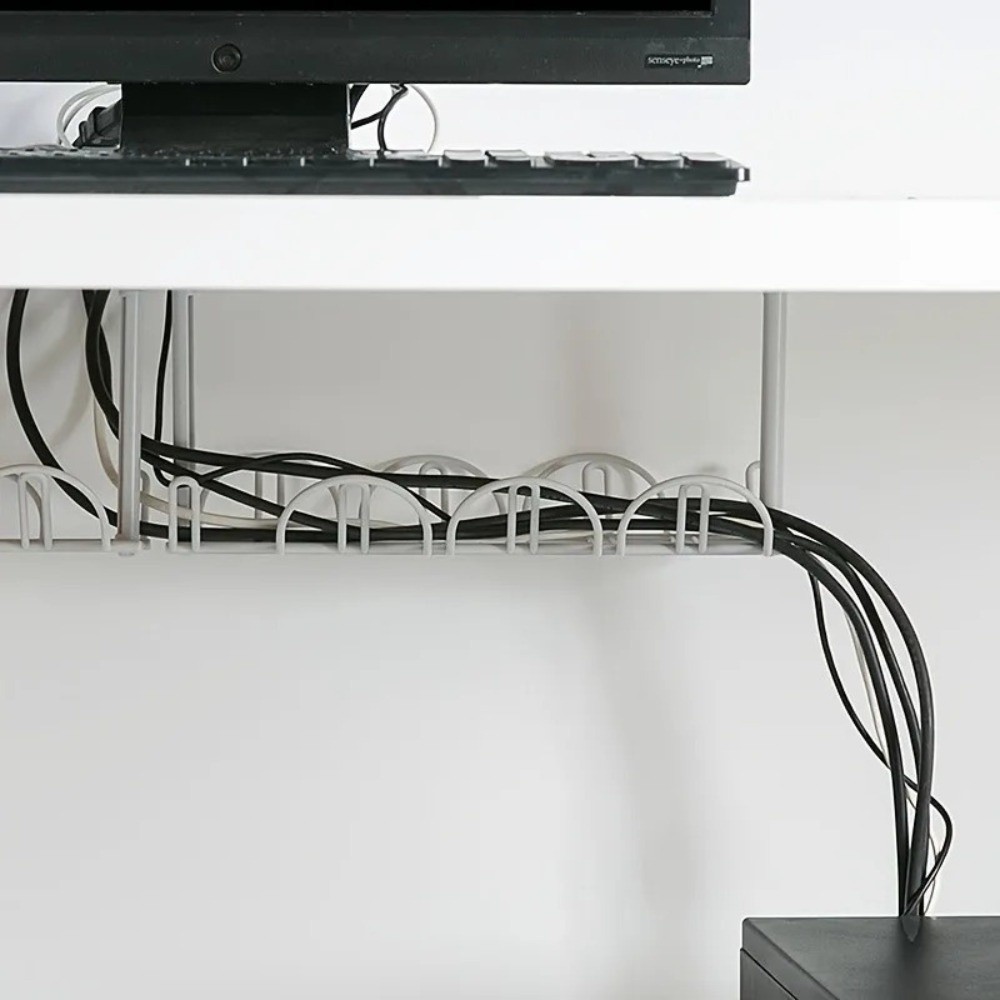 Cable Tray Under Desk - منظم كابلات تحت المكتب متعدد الأغراض،