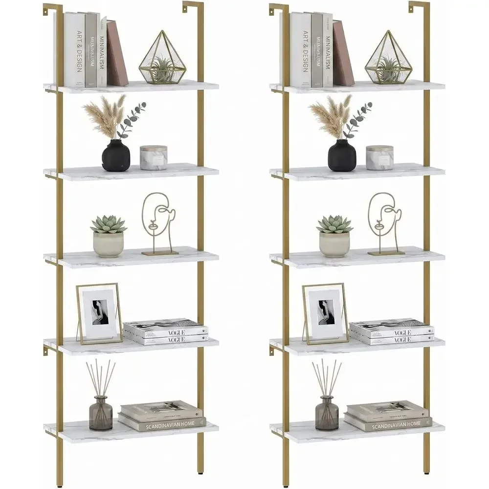 Bookshelf 5 Tier - رف خشبي مثبت على الحائط من