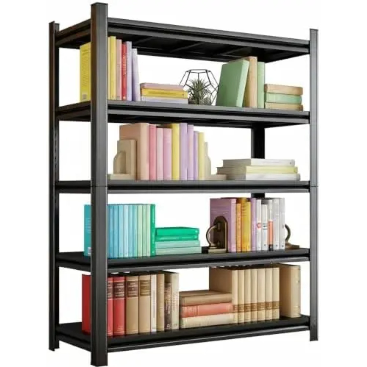 Bookshelf 5 Tier - رف كتب متين بخمس طبقات، خزانة