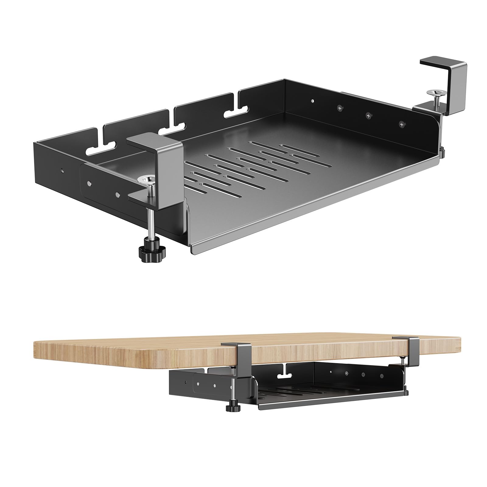 Cable Tray Under Desk - حامل لابتوب معدني يثبت تحت المكتب