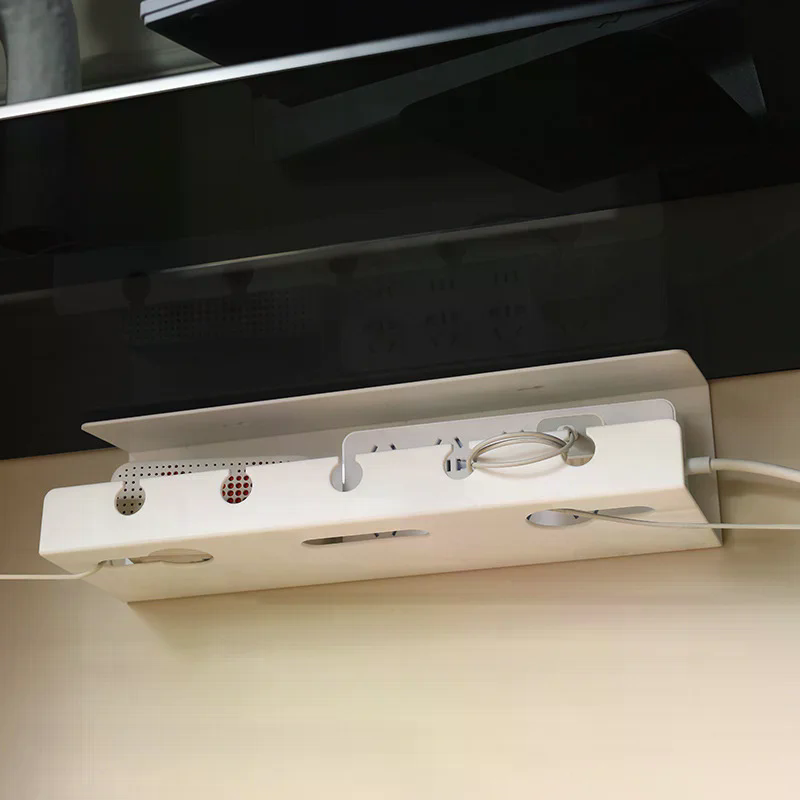 Cable Tray Under Desk - منظم كابلات تحت المكتب مع مشبك،