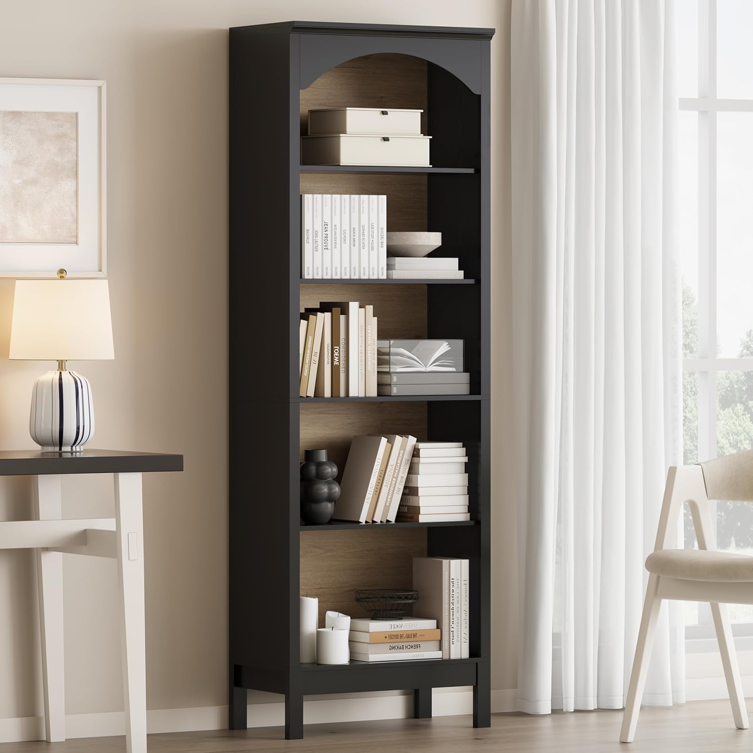 Bookshelf 5 Tier - رف كتب مقوس بـ 5 طبقات