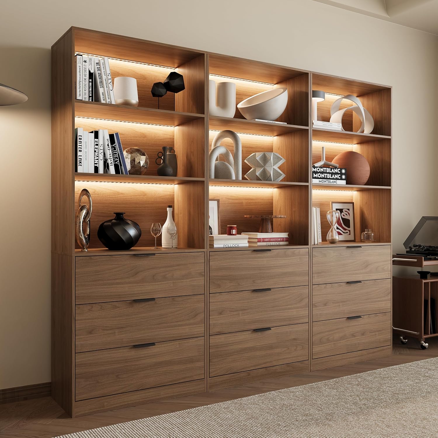 Bookshelf 5 Tier - رف كتب مضيء مكون من 3