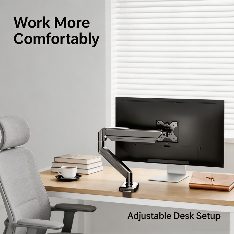 Adjustable Monitor Mount - حامل شاشة أحادي عالمي يناسب الشاشات
