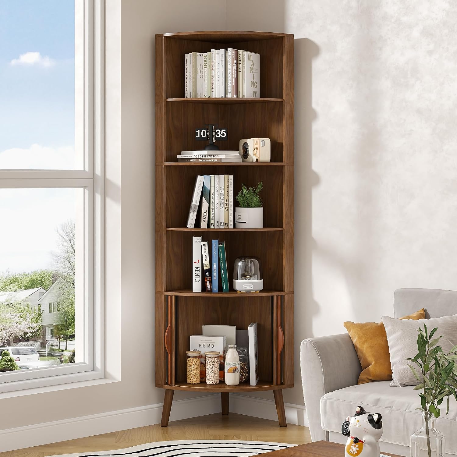 رف زاوية من 5 طبقات، رف كتب زا - مراجعة Bookshelf 5 Tier وسعره