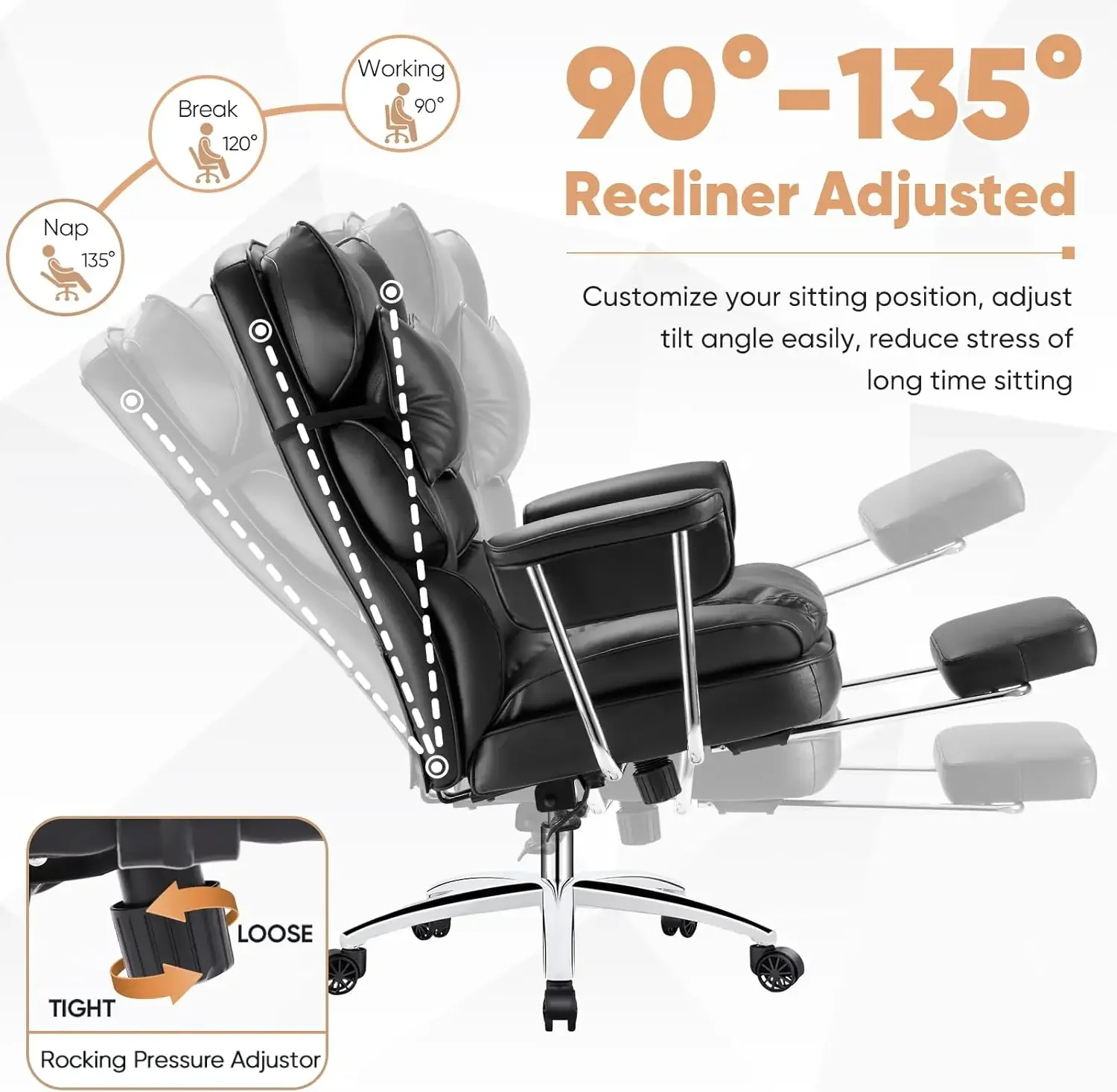 كرسي مكتب تنفيذي للمنزل - مريح - مراجعة Office Furniture Com وسعره