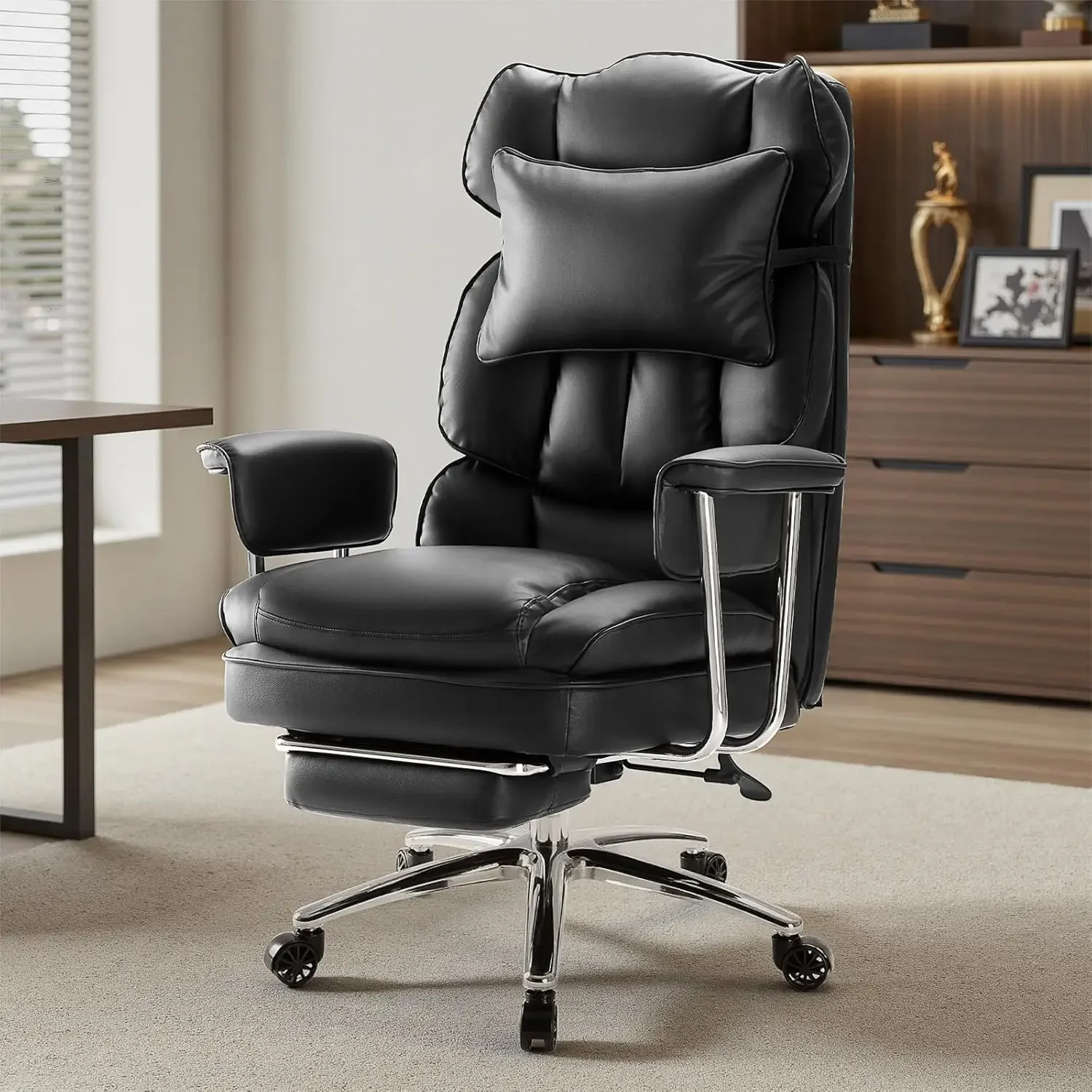 كرسي مكتب تنفيذي للمنزل - مريح - مراجعة Office Furniture Com وسعره