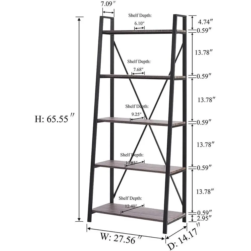 رف كتب بخمسة طبقات، بتصميم صنا - مراجعة Bookshelf 5 Tier وسعره