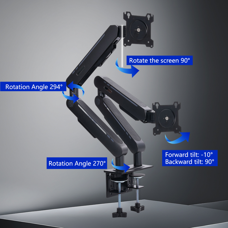 حامل مكتب جديد بذراع مزدوج قاب - مراجعة Adjustable Monitor Mount وسعره