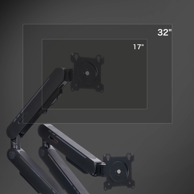 حامل مكتب جديد بذراع مزدوج قاب - مراجعة Adjustable Monitor Mount وسعره