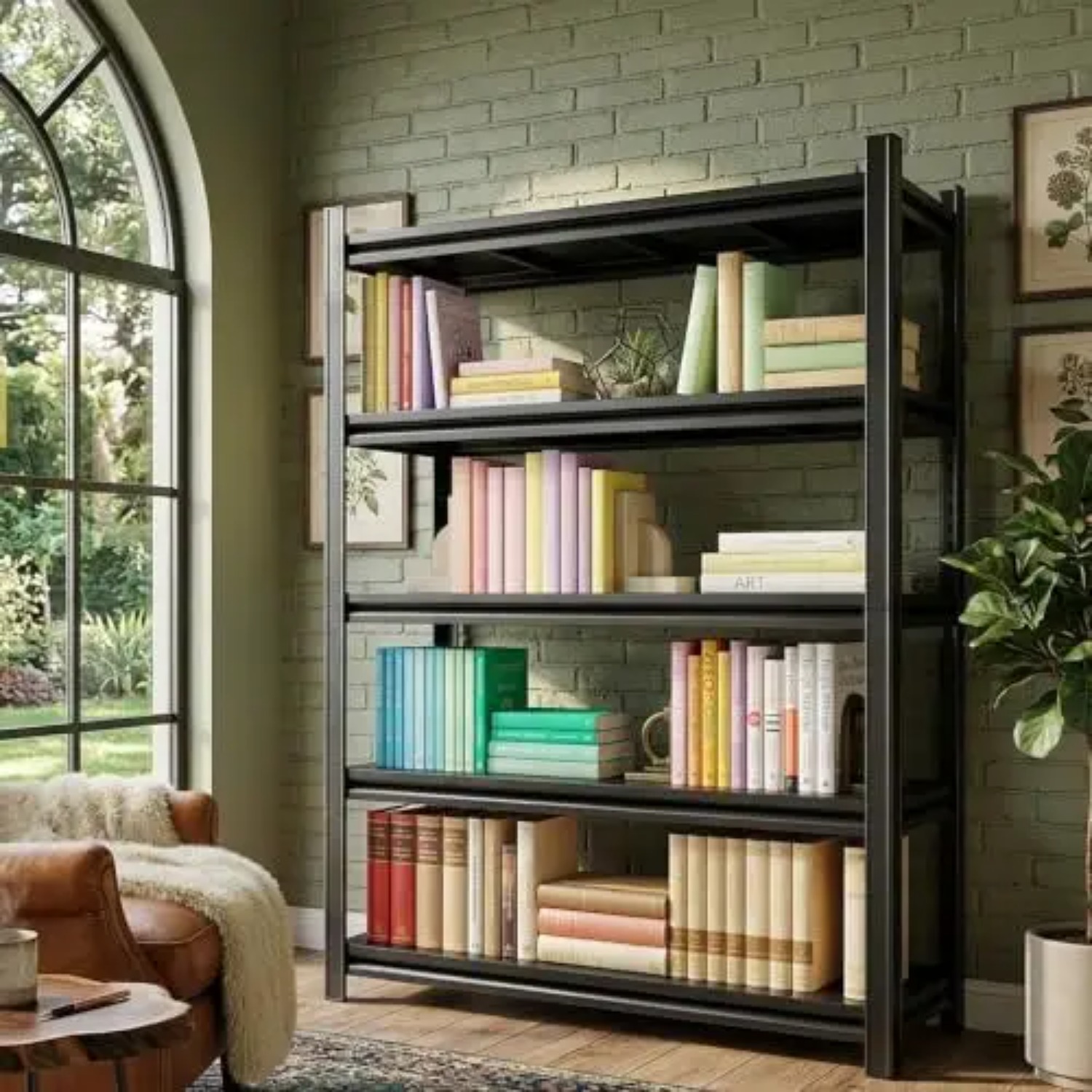 رف كتب متين بخمس طبقات، خزانة  - مراجعة Bookshelf 5 Tier وسعره