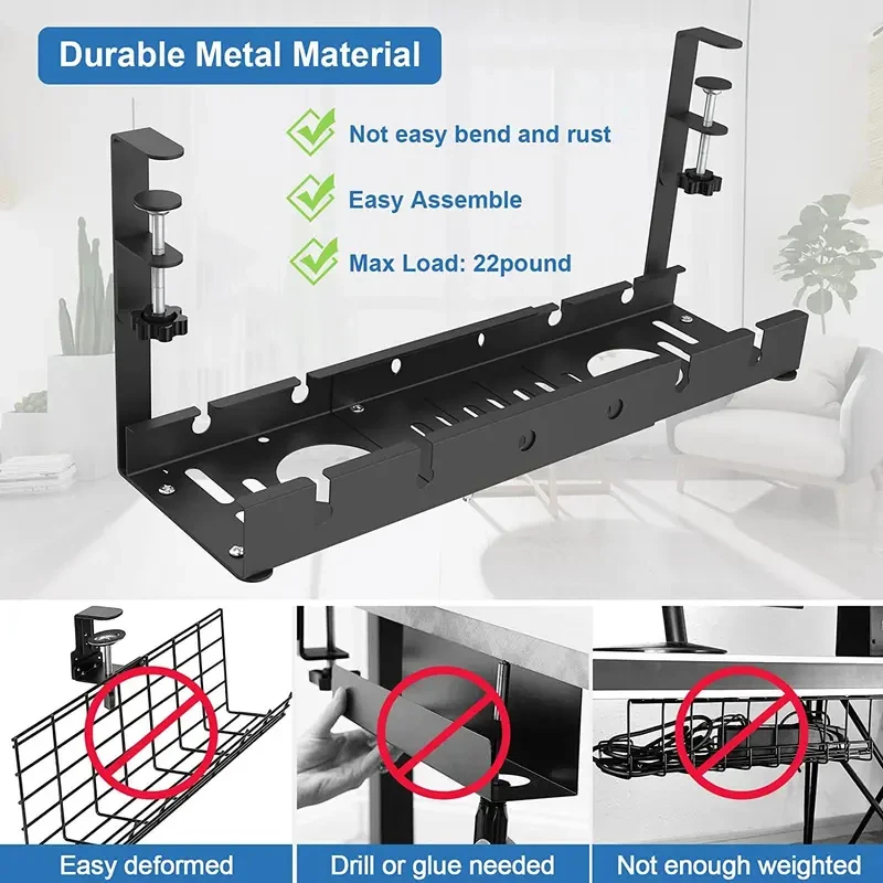 رف تخزين تلسكوبي تحت الطاولة،  - مراجعة Cable Tray Under Desk وسعره