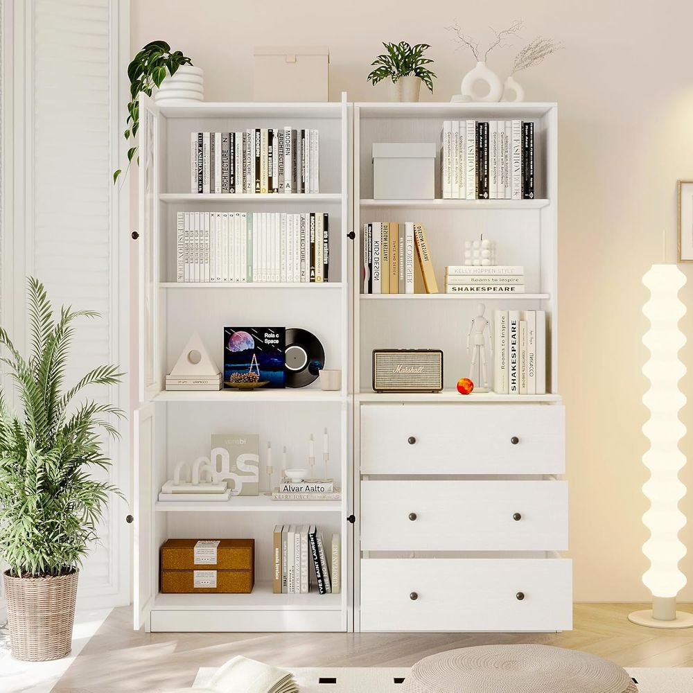 رف كتب بارتفاع 71 بوصة مع وحدا - مراجعة Bookshelf 5 Tier وسعره