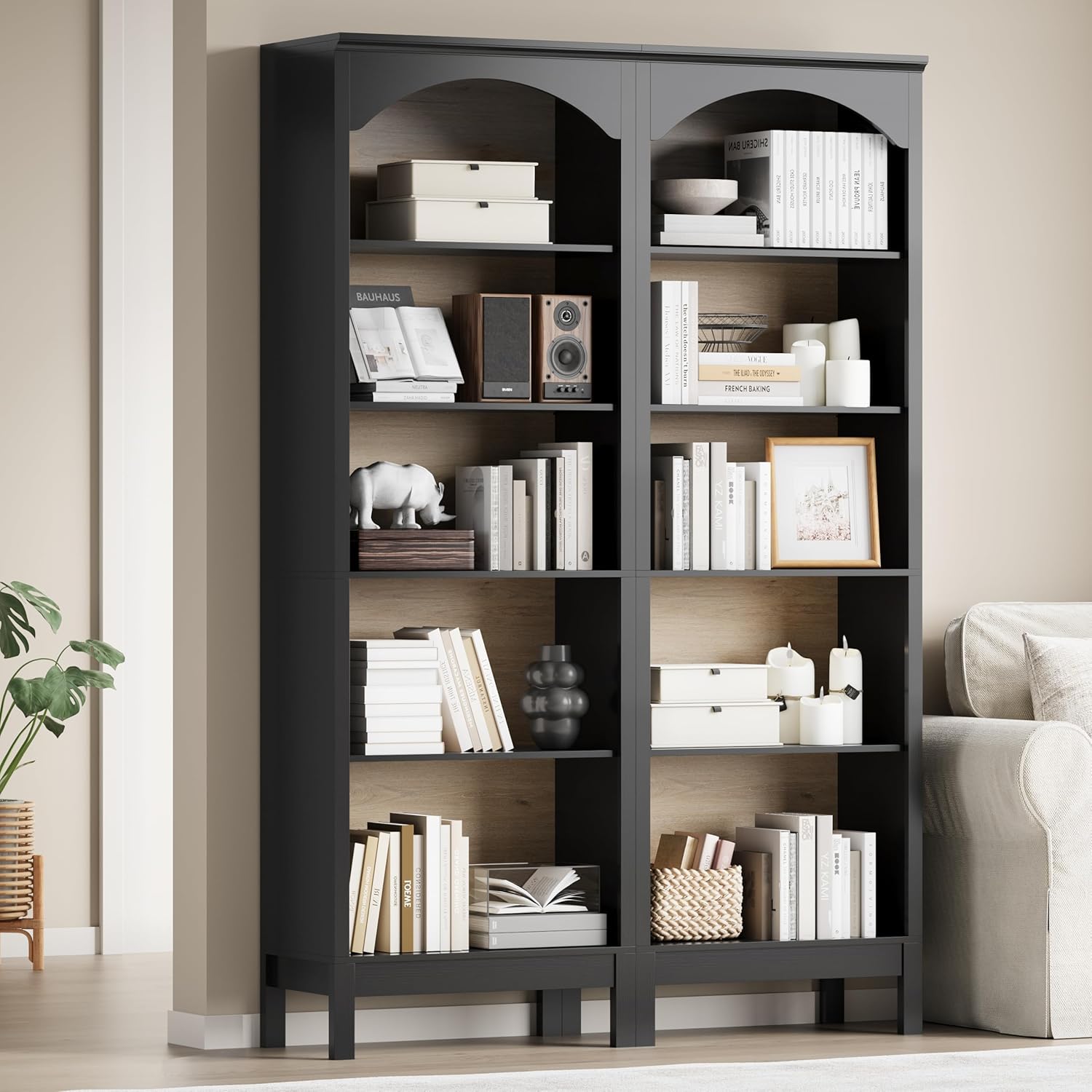 رف كتب مقوس بـ 5 طبقات مفتوحة، - مراجعة Bookshelf 5 Tier وسعره