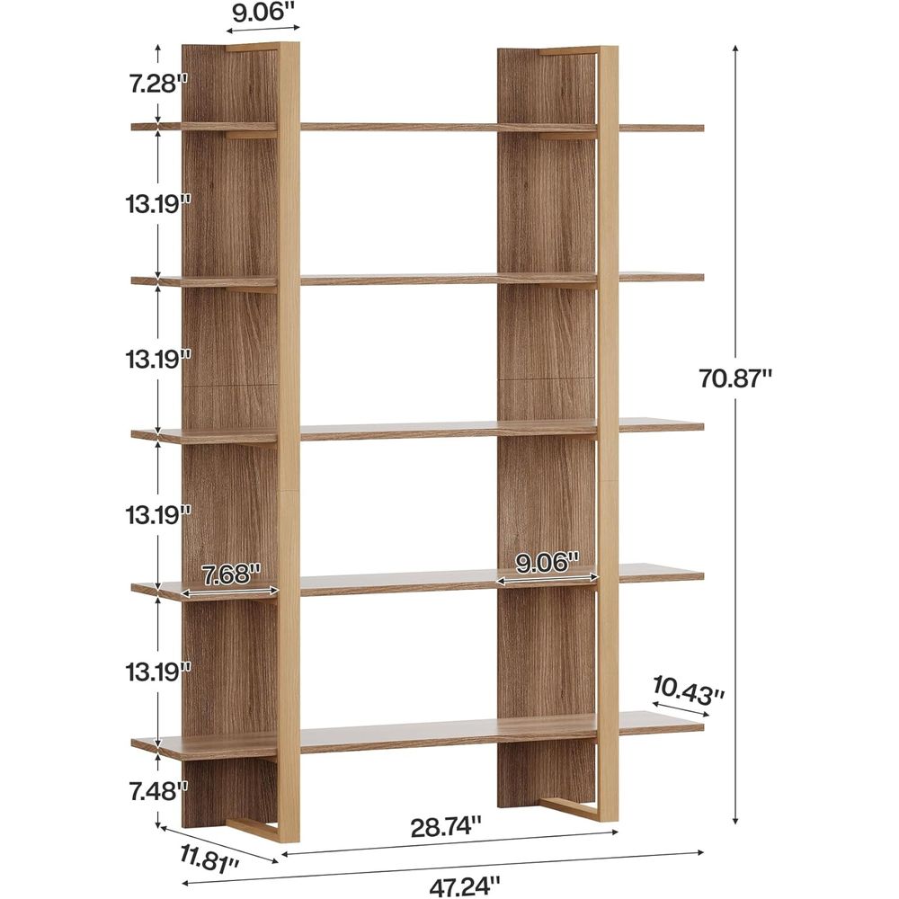رف كتب بخمسة طبقات، مكتبة بوهو - مراجعة Bookshelf 5 Tier وسعره