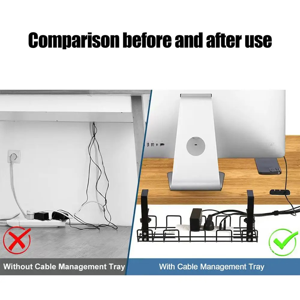 صندوق إدارة الكابلات تحت المكت - مراجعة Cable Tray Under Desk وسعره